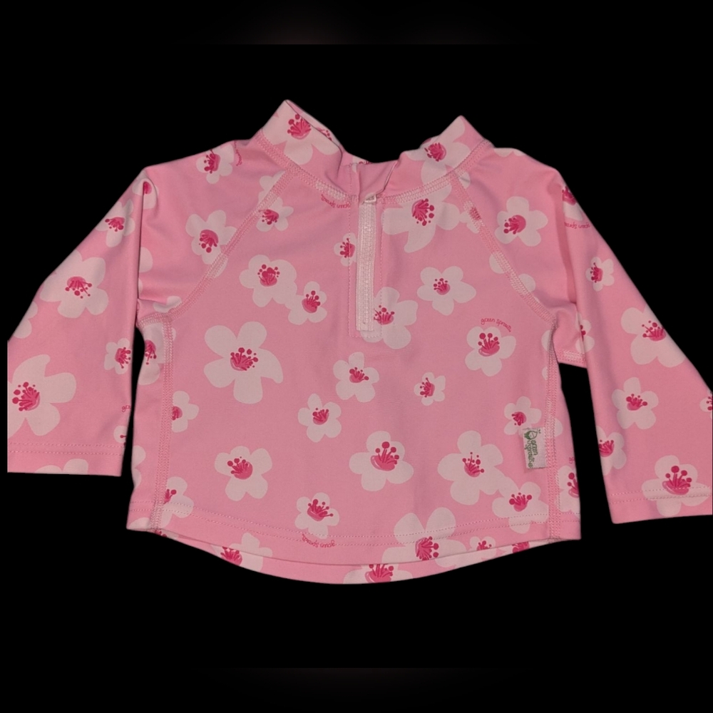 Green Sprouts Pink Floral Kids Swim Top NWOT